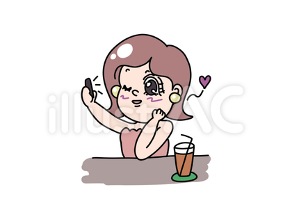 おしゃれ女子 自撮り