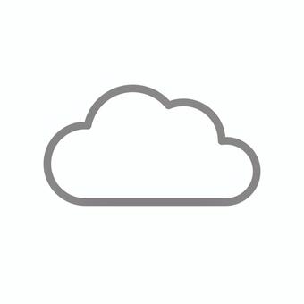 クラウドマーク（グレー） クラウド,クラウドサービス,アイコン,雲,矢印,グレー,シンプル,uiデザイン,ボタン,ウェブサイトのイラスト素材