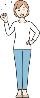 T-shirt female-coloring-058-whole body, , JPG, PNG and AI