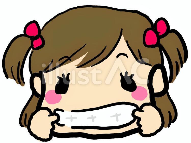 磨けたよ！ 女の子,かわいい,子供のイラスト素材