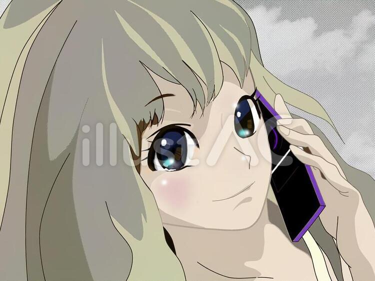 アニめ 女性のイラスト素材