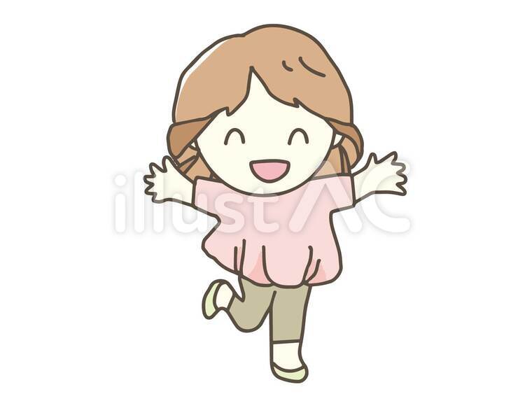 うれしい 女性,笑顔,喜ぶのイラスト素材