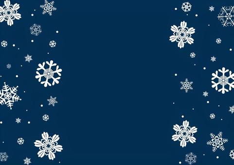おしゃれな雪の結晶と夜の背景素材