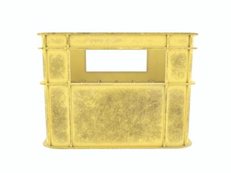 黄色の汚れたケース ビールケース,ケース,ビール箱,入れ物,3d,cg,汚れ,黄色のイラスト素材