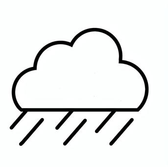雨のアイコン 雨,アイコン,雲,マーク,ピクトグラム,天気,天気予報,梅雨,黒,ゲリラ豪雨のイラスト素材