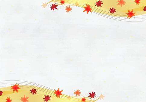 和風な秋の背景 紅葉,和紙,背景,和風,秋,筆,モミジ,チラシ,広告,見出しのイラスト素材