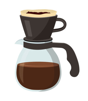 ドリップコーヒー1 ドリップコーヒー,コーヒー,豆,フィルター,ドリップ,ハンドドリップ,コーヒーサーバー,キッチン用品,コーヒーポッド,ポットのイラスト素材