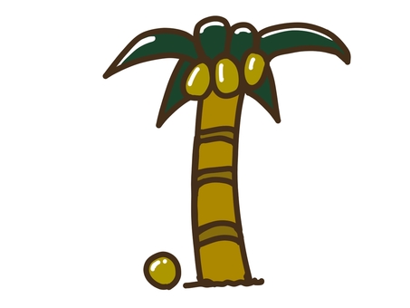 Illustration, palm, wood, southern country, 