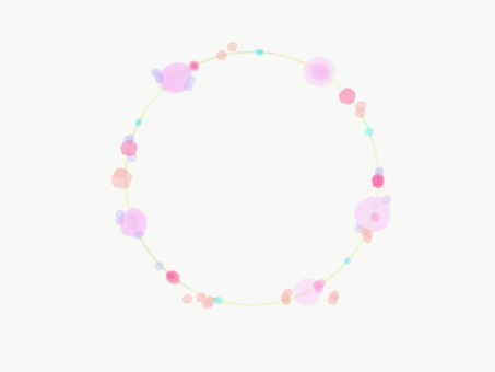 Polka dot frame, polka dot, watercolor style, frame, JPG and PNG