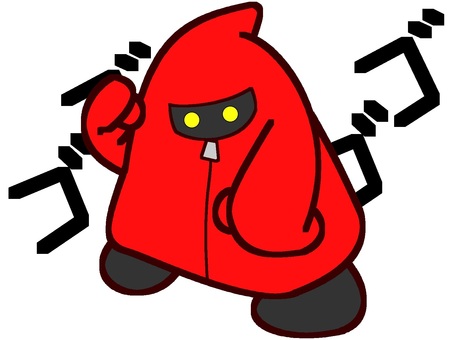 Red fighting style ghost icon, , JPG and PNG