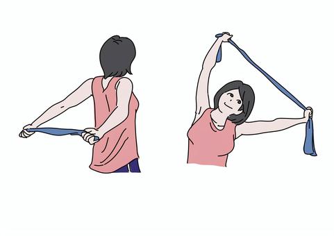 Illustration, movement, stretch, gymnastics, 