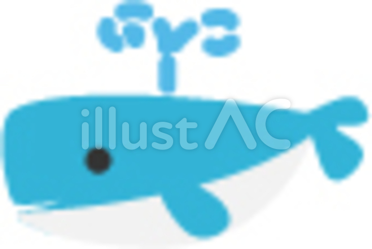 くじら03 生き物,捕鯨,海獣のイラスト素材