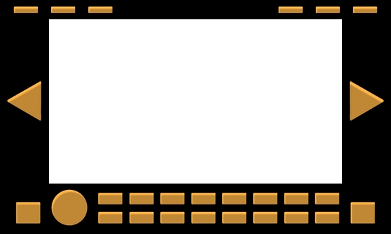 操作盤風フレーム4 フレーム,コントロールパネル,サイバー,ボタン,四角,オレンジ,かっこいいのイラスト素材