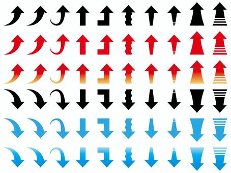 Illustration, arrow, gradation, red, 