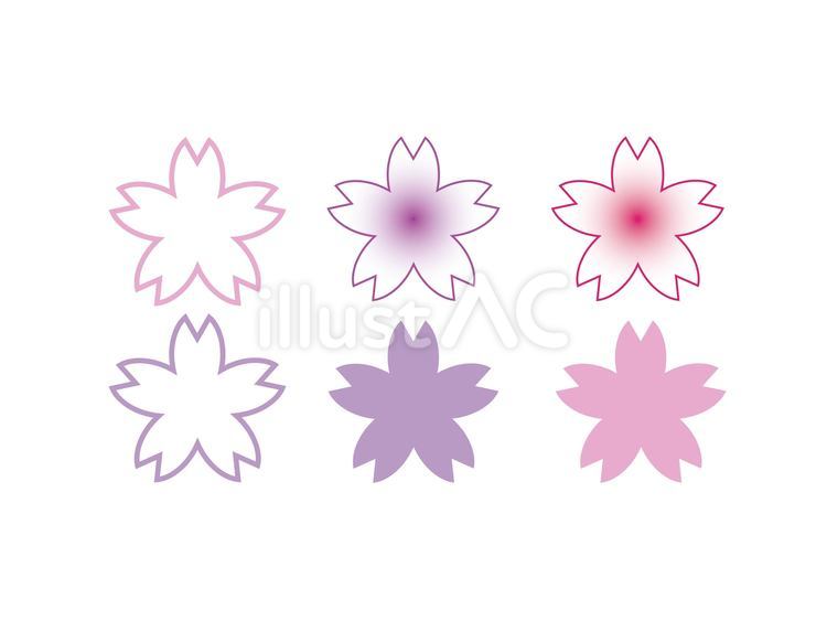 桜（サクラ）のアイコンセット 桜,さくら,花のイラスト素材