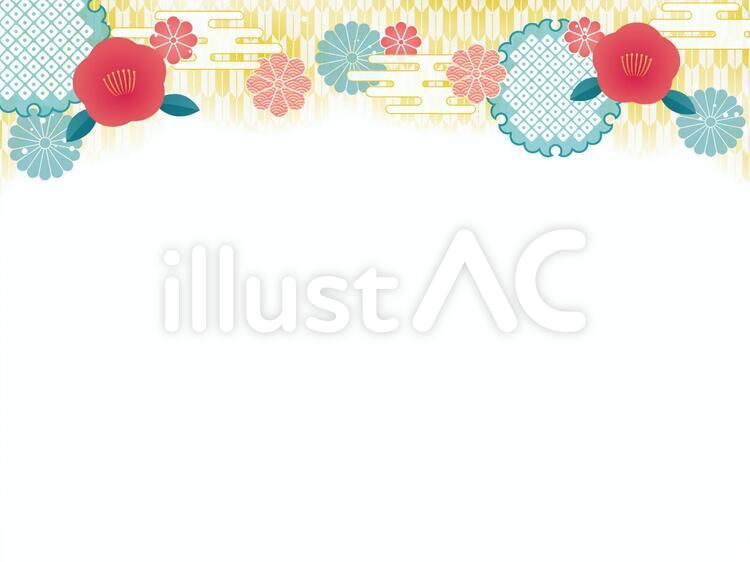 椿フレーム 椿,花,植物のイラスト素材