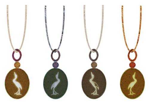 Illustration, pendant, necklace, key ring, 