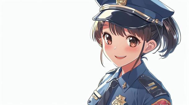 セキュリティの若い女性 警官