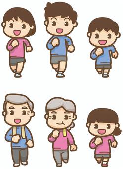 Illustration, run, jogging, running, 