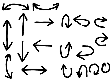 矢印セット 矢印,上,下,右,左,案内,こっち,こちら,あちら,あっちのイラスト素材