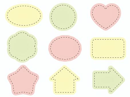 Illustration, frame, sewing, stitch, 