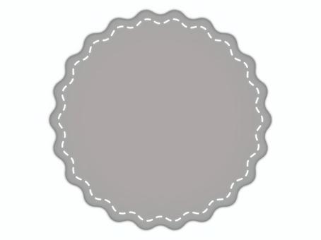 グレーの波型フレーム素材 グレー,波型,フレーム,シルバー,モノトーン,シンプル,背景,高級感,上品,ラベルのイラスト素材