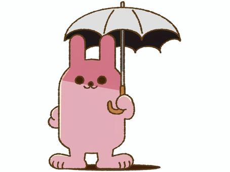 rabbit holding a parasol, JPG, PNG and AI rabbit holding a parasol, rabbit, animal, parasol, JPG, PNG and AI
