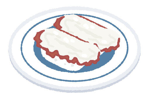 皿にのった寿司 寿司,寿司ネタ,すし,スシ,鮨,米,コメ,酢飯,回転寿司,こめのイラスト素材