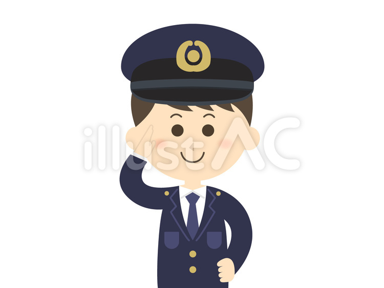 警察官 お巡りさん,警察官,警察のイラスト素材