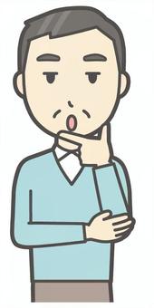 ニット中年男性-566-バスト