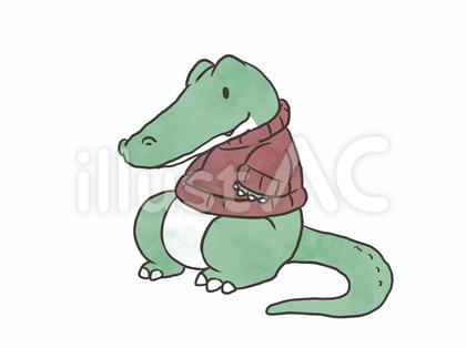 セーターを着たワニ