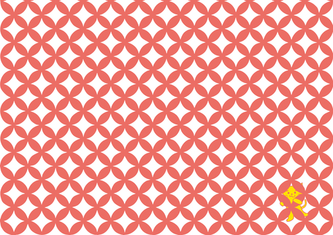 KI_PR00_吉祥文様七宝と猫レッド