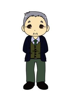 Elderly man in a suit, male, male, senior, JPG, PNG and AI