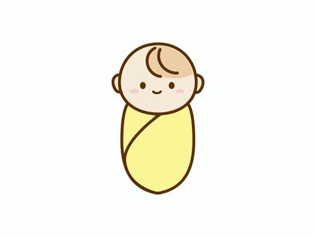 黃色襁褓中的嬰兒, JPG, PNG 和 EPS 黃色襁褓中的嬰兒, , JPG, PNG 和 EPS