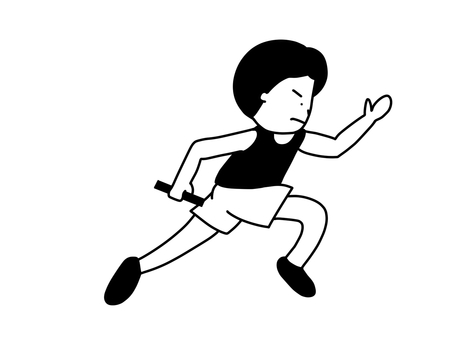 リレー選手（男子） リレー,陸上,選手,アスリート,人,かけっこ,徒競走,ランニング,バトン,男子のイラスト素材