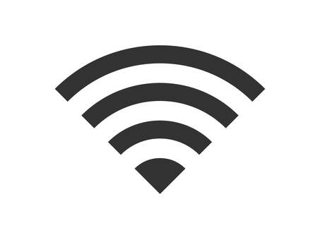シンプルなWi-Fiマークのアイコン wifi,アイコン,図形,シンプル,オシャレ,ベクター,ネット,ネットワーク,インターネット,電波のイラスト素材