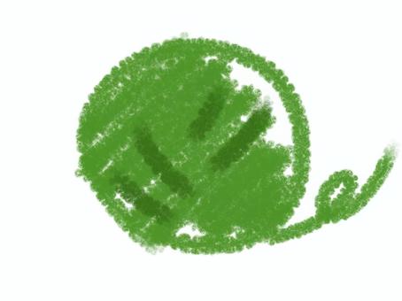 毛糸 毛糸 毛糸,手描き,編み物,手編み,緑のイラスト素材