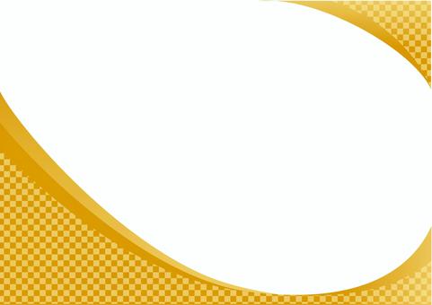 金の市松模様フレーム