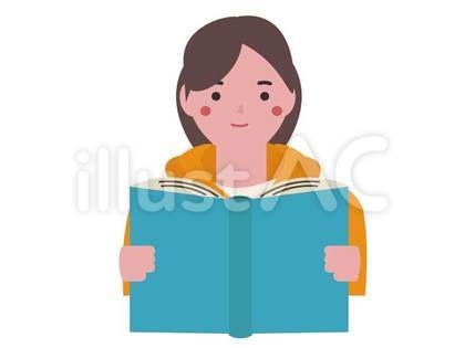 本を読んで勉強をする女の子