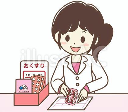 服薬指導をする女性薬剤師
