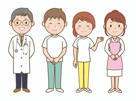 Medical worker illustration, health care workers, doctor, nurse, JPG, PNG and AI