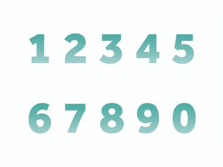 Illustration, digital, number, green, 