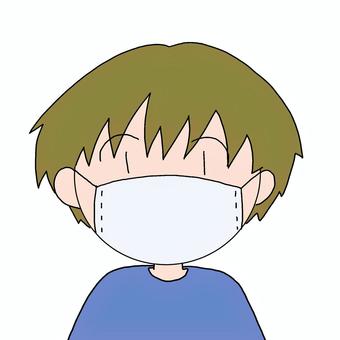 Illustration, mask, boy, people, 