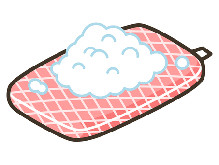 掃除_スポンジ07 スポンジ,ウレタンスポンジ,キッチンスポンジ,泡,洗剤,掃除用具,掃除道具,道具,用具,クリーナーのイラスト素材