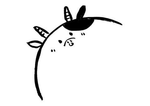 牛の精肉・牛乳コーナー半円ポップフレーム 牛,フレーム,牛肉,肉,精肉,枠,円,モノクロ,黒,墨のイラスト素材