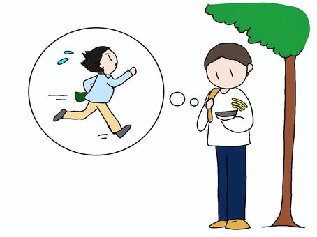 待ち合わせ時間の早めに着く人と遅れる人 待ち合わせ,時間,余裕,遅刻,早め,到着,ギリギリ,人物のイラスト素材