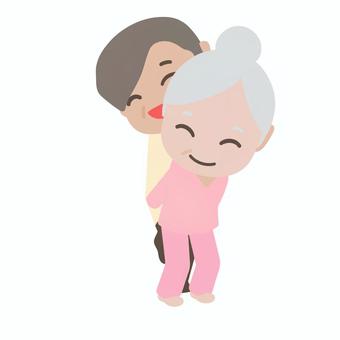 おんぶする患者と医師 患者,医師,おんぶ,助け合い,医療,病院,信頼,優しさ,感謝,人間関係のイラスト素材