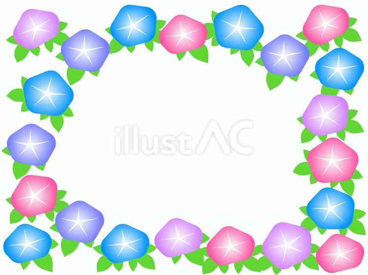 朝顔の花フレーム 朝顔の花フレーム アサガオ,花,植物のイラスト素材