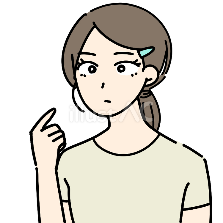 自分を指差す女性 女性,人物,上半身のイラスト素材