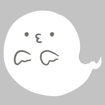 ハロウィンのおばけ(ちゅー) おばけ,ハロウィン,halloween,ゴースト,白いおばけのイラスト素材